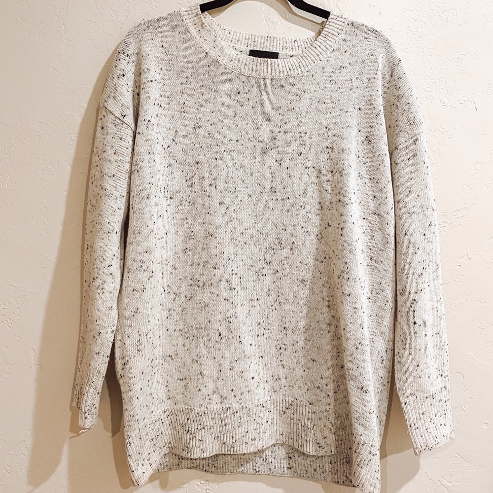 Size SMALL! Lumiére Speckled Grey/Cream Sweater